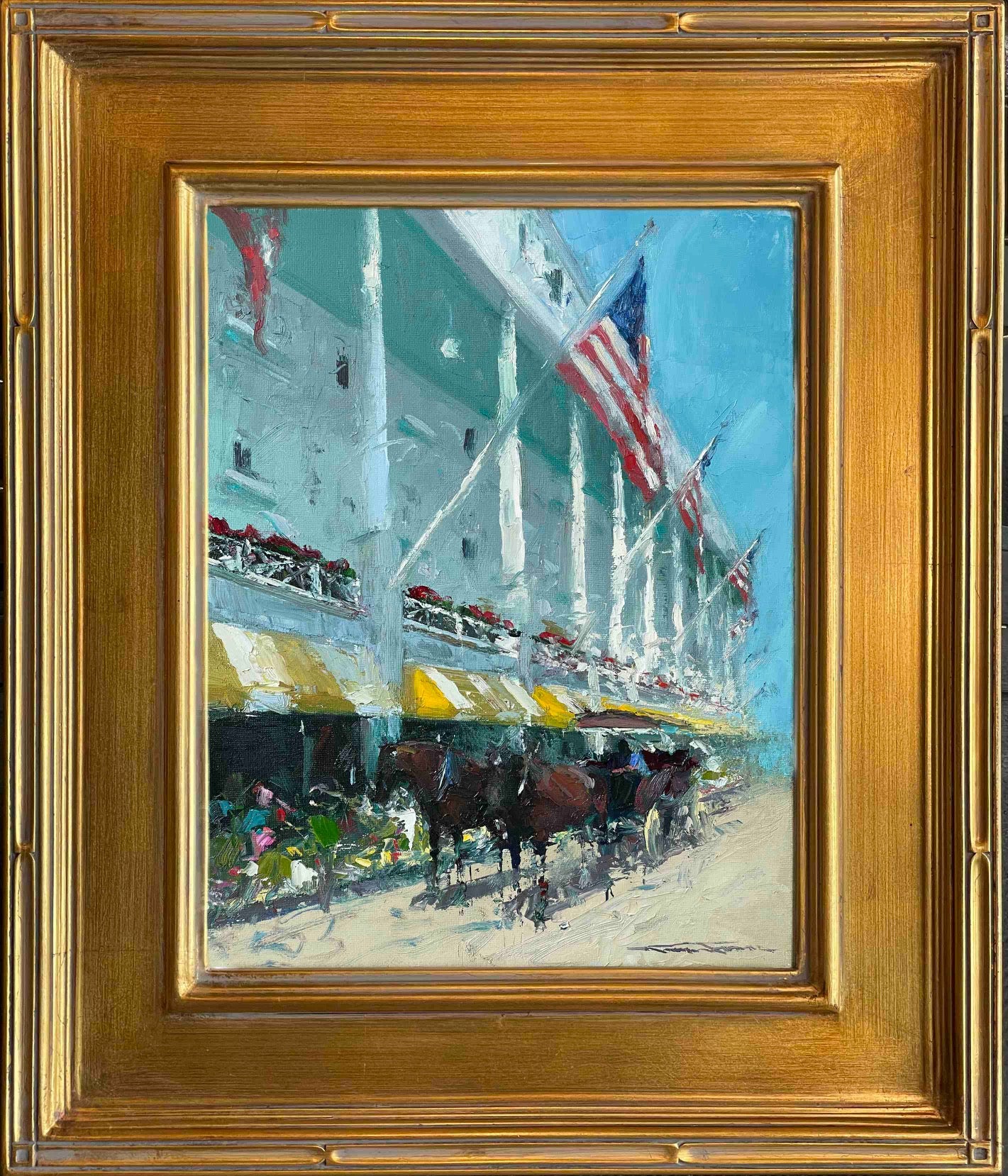 'Grand Arrival' Framed Giclee Print