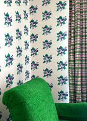 Sweet Violets Purple & White Wallpaper