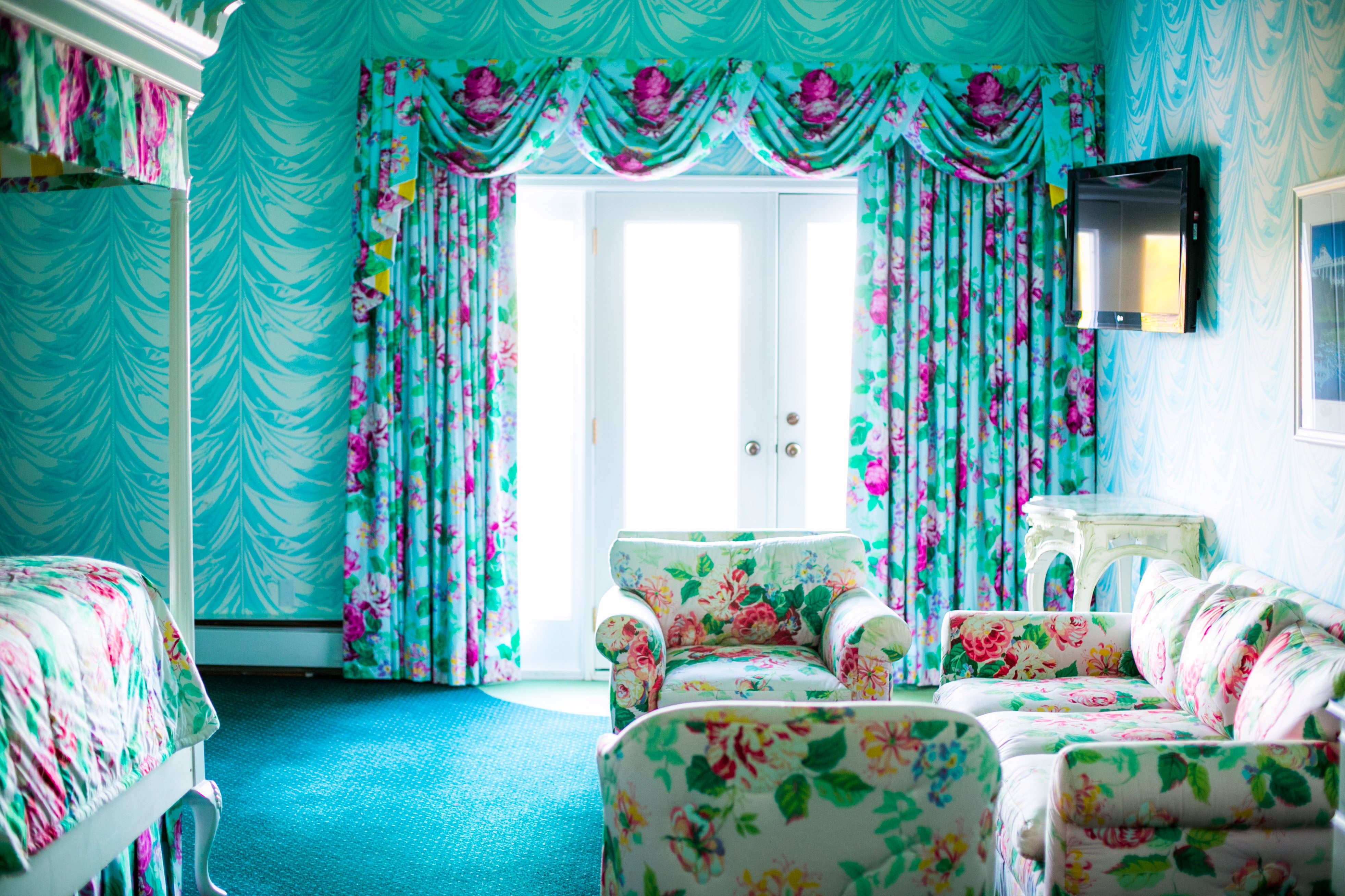 Carolina Chintz Blue Fabric