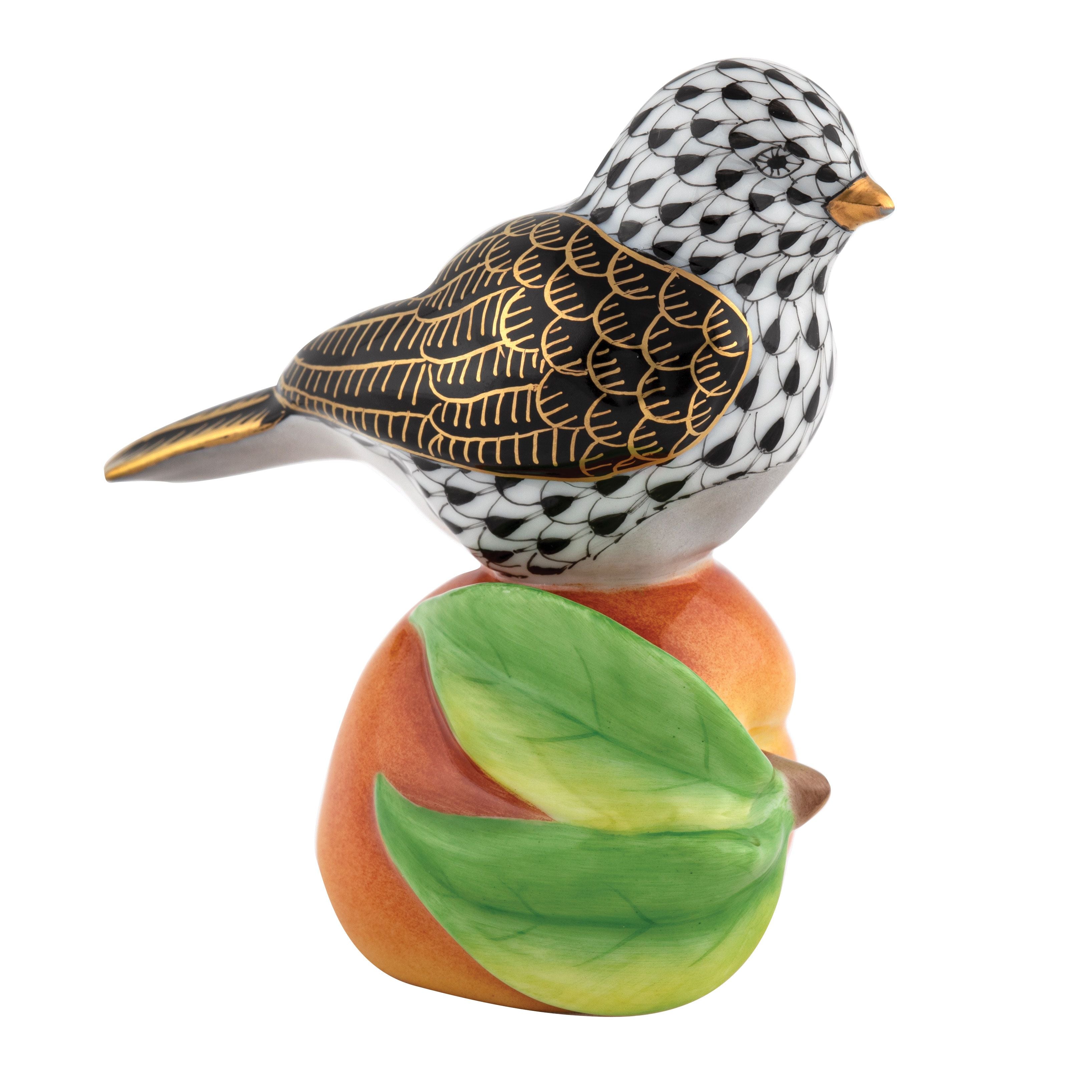 Herend Bird on Peach