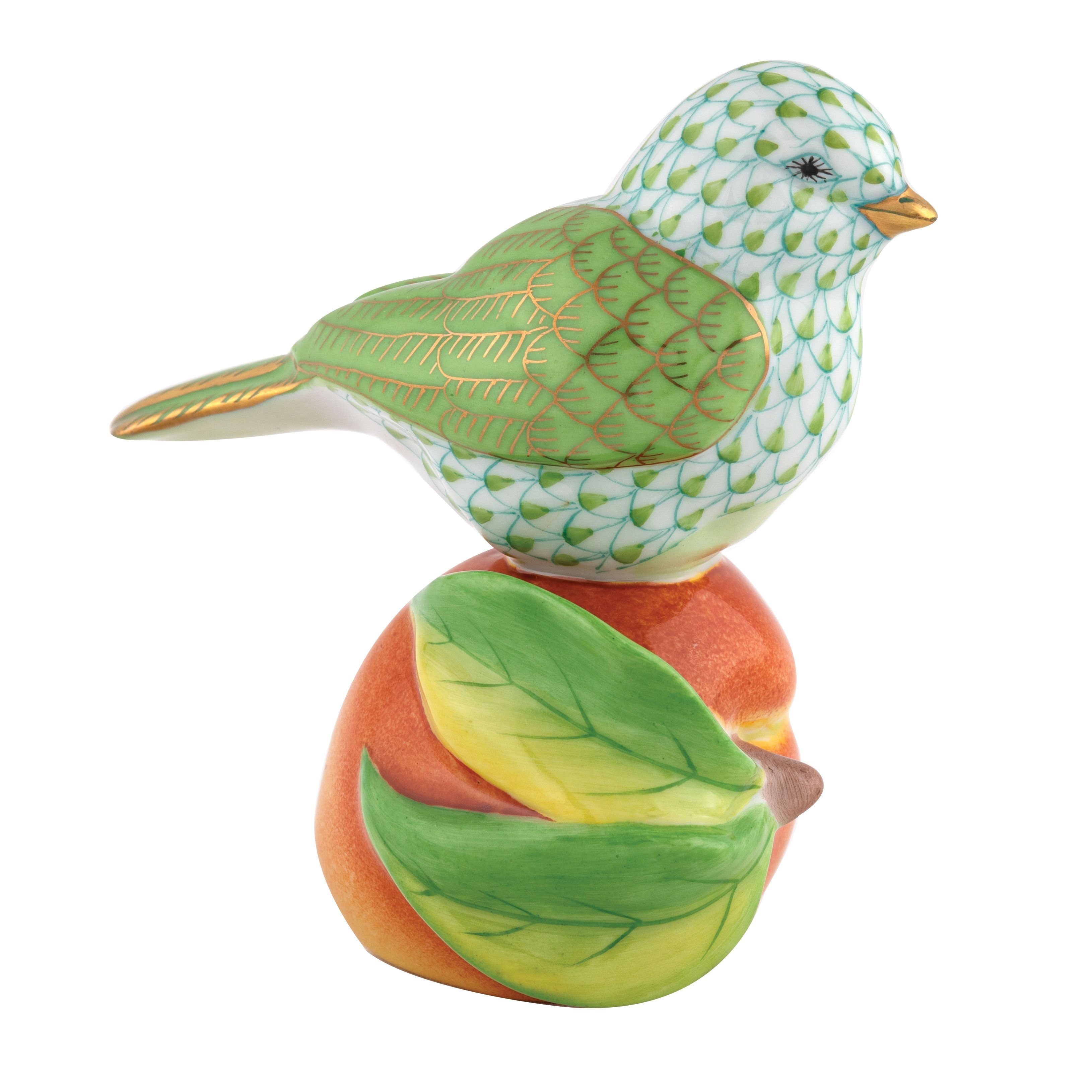 Herend Bird on Peach