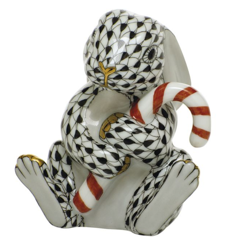 Herend Candy Cane Bunny