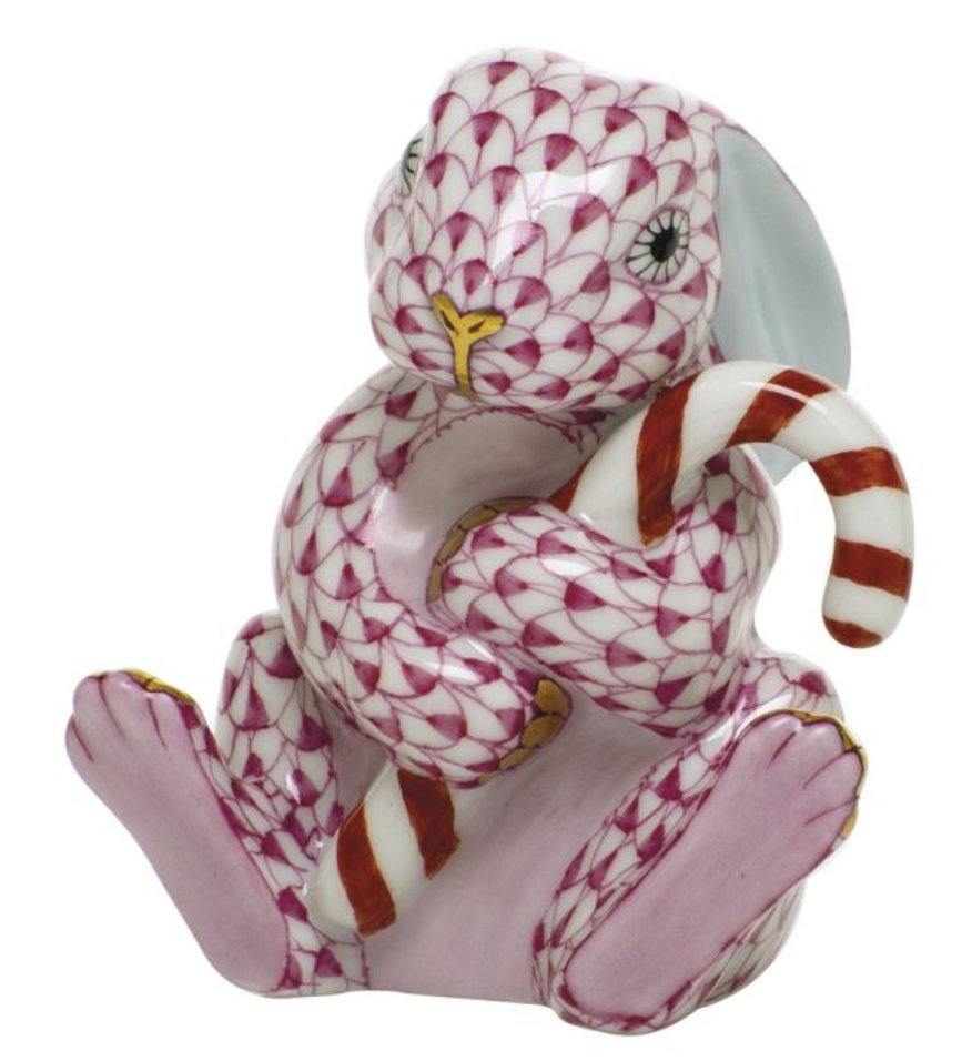 Herend Candy Cane Bunny