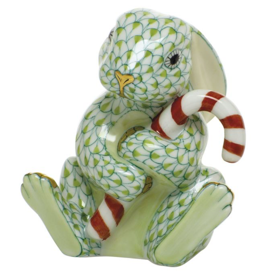 Herend Candy Cane Bunny