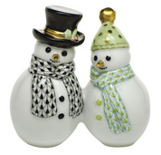 Herend Snowman Couple