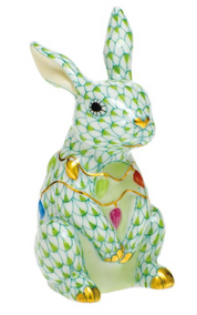 Herend Bunny With Christmas Lights