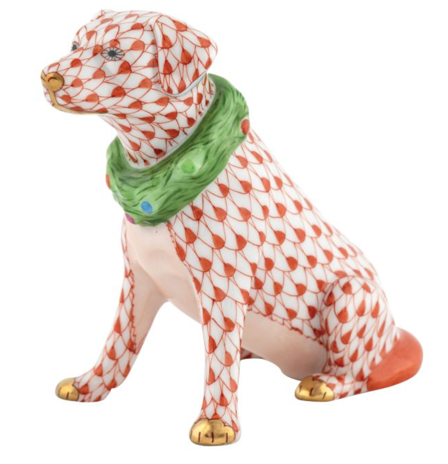 Herend Holiday Dog