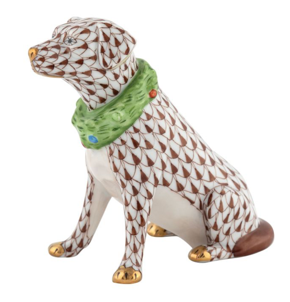 Herend Holiday Dog