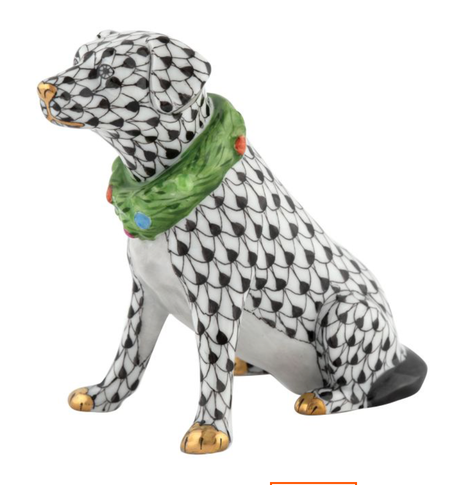 Herend Holiday Dog