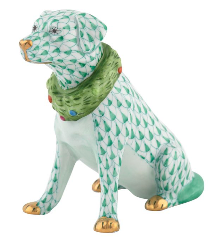 Herend Holiday Dog