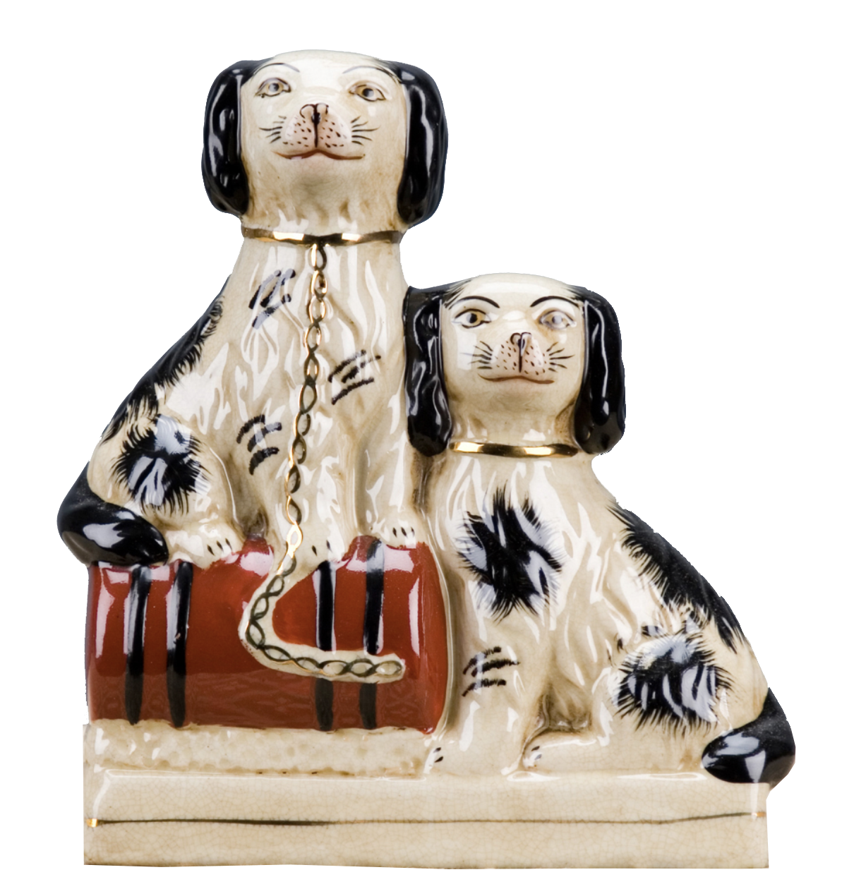 Staffordshire Double Dog on Barrel