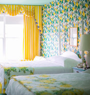 Draper Stripe Bright Yellow Fabric