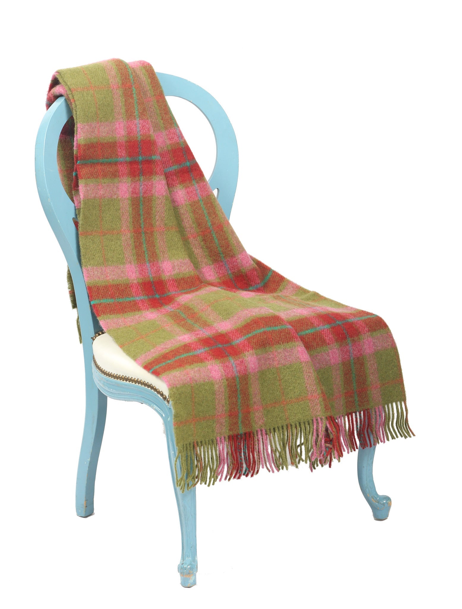 Large Wool Throw Blanket / Picnic  Multi - Carleton Varney