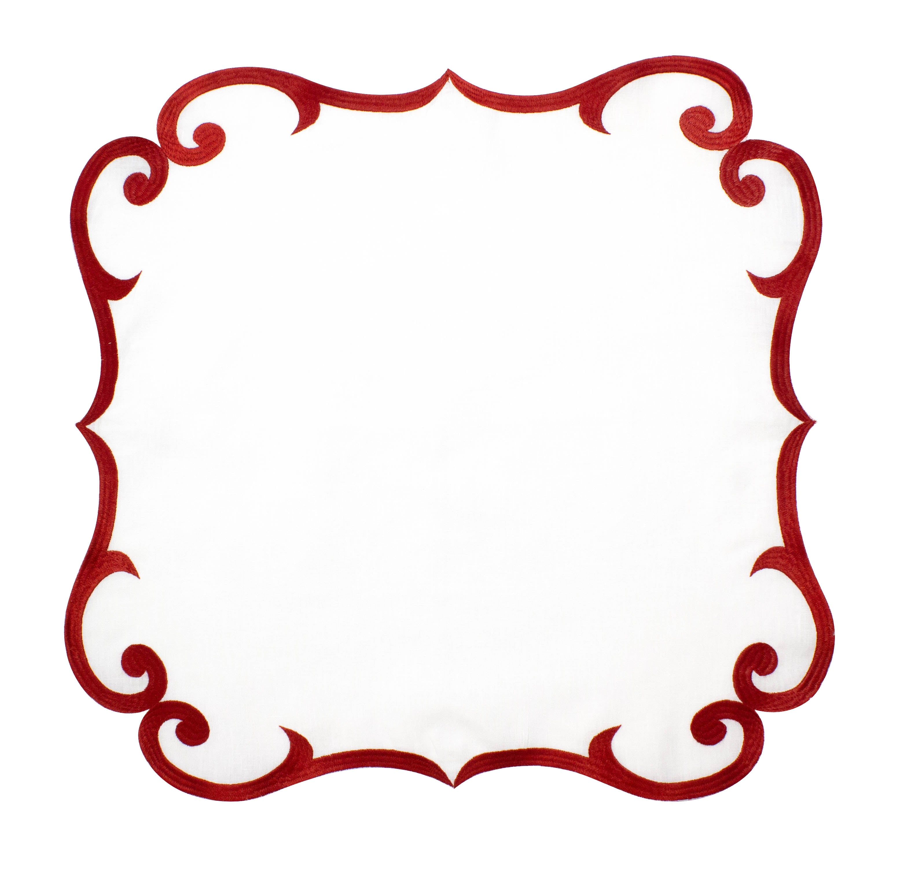 Dinner Napkin~ Set of Four Draper Linen Scroll