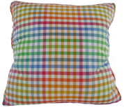 Beverly Hills Check Taffeta Silk White Fabric