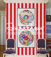 Draper Stripe Red Wallpaper