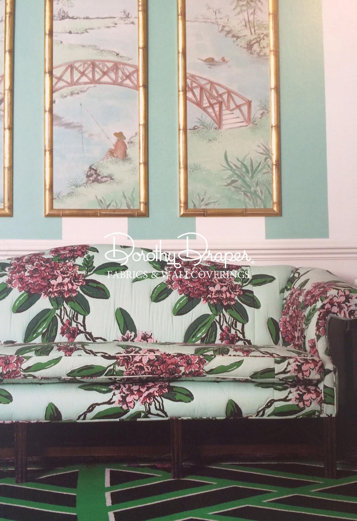 Rhododendron Mint Fabric