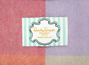 Luxurious Lambswool Cape - Pink/ Gray/ Yellow