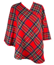 Luxurious Lambswool Cape - Red Plaid