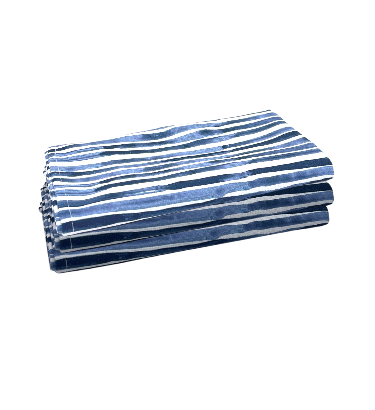 Set of Four Dinner Napkins - Strie Dance Blue