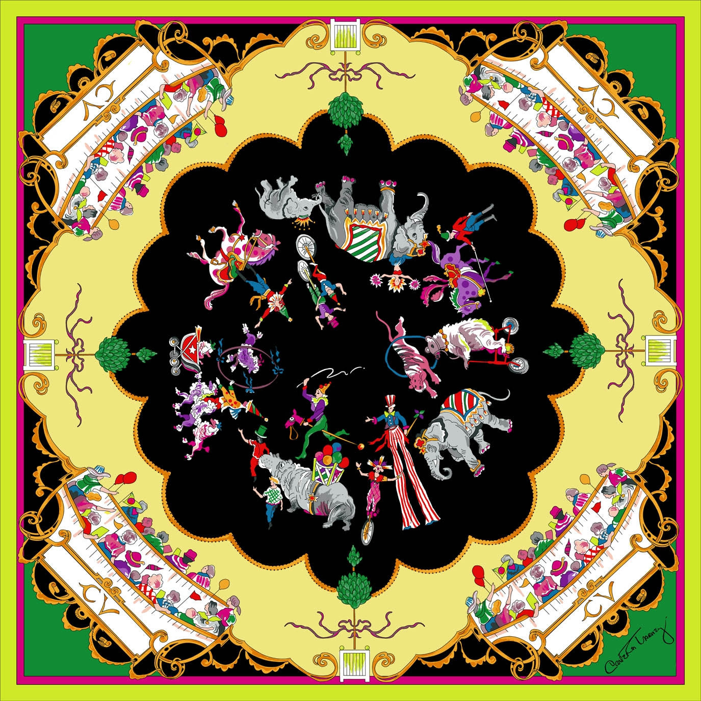 Carleton Circus Silk Scarf - Carleton Varney