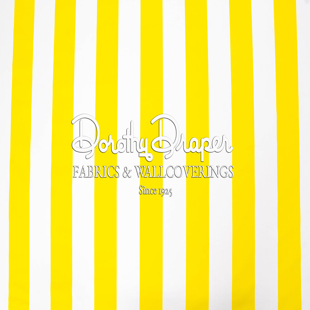 Draper Stripe Bright Yellow Fabric