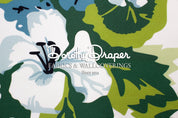 Lanai Geranium White Fabric