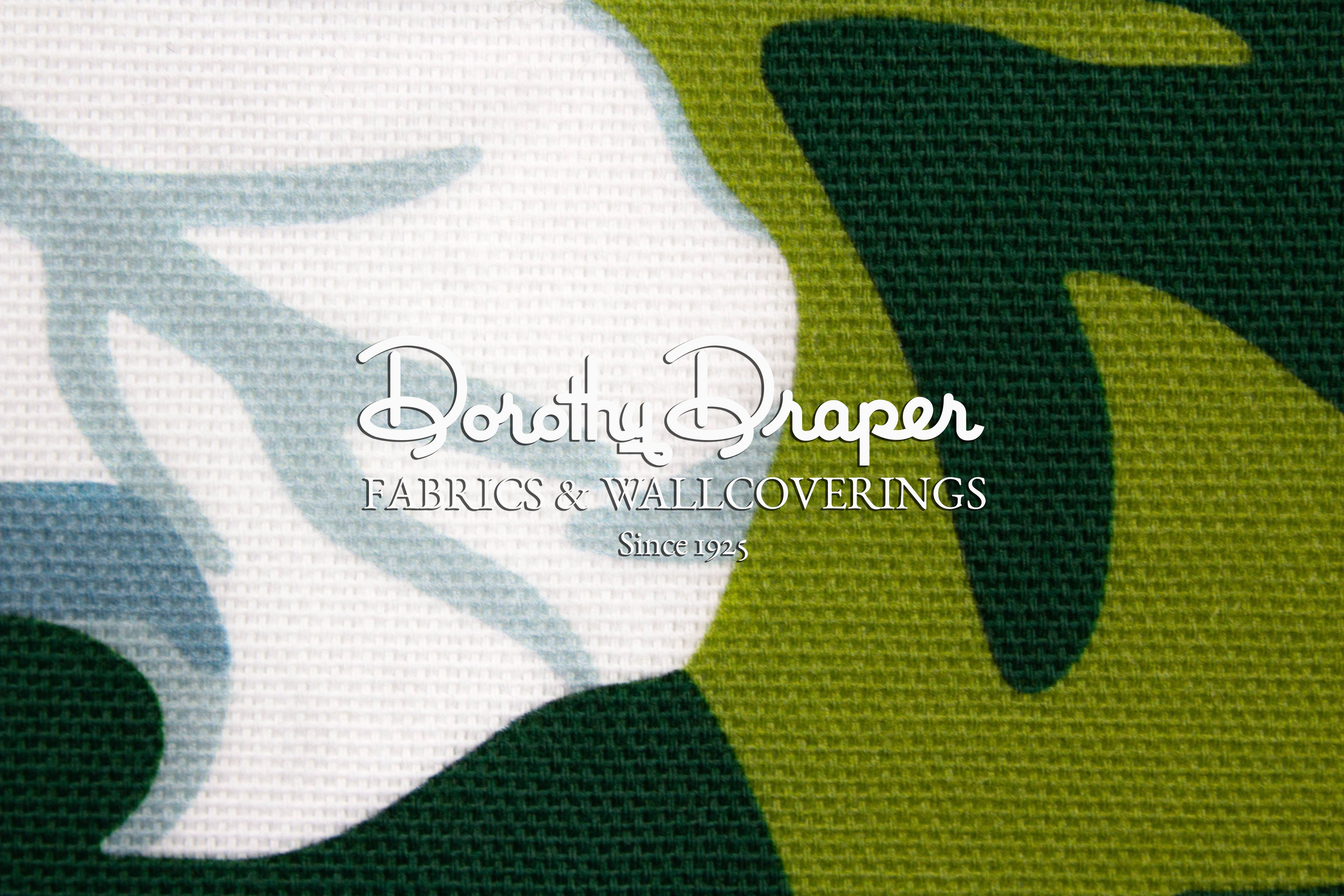 Lanai Geranium White Fabric