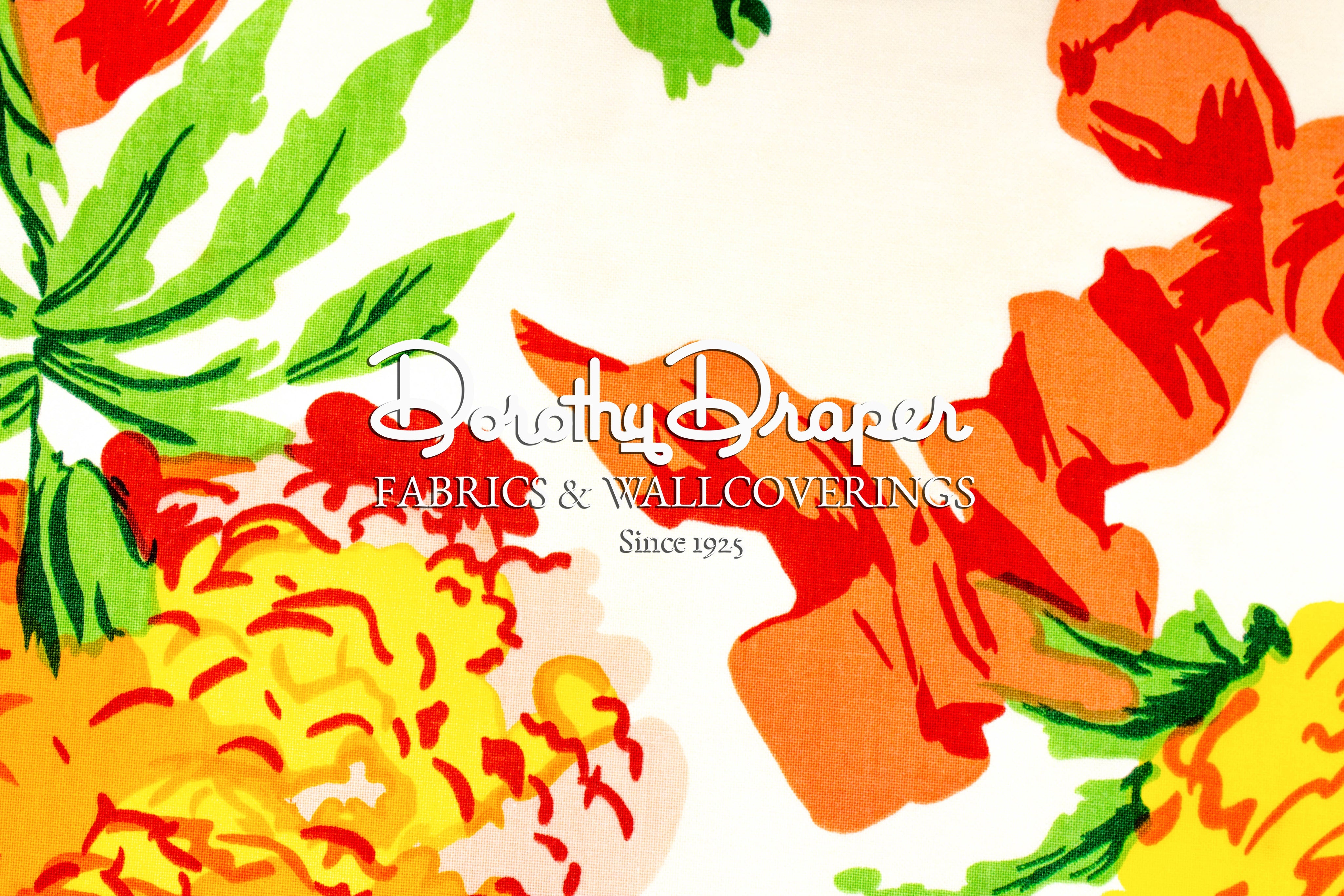 Marigolds Orange Fabric