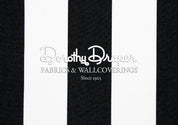 Outdoor Draper Stripe Black Fabric