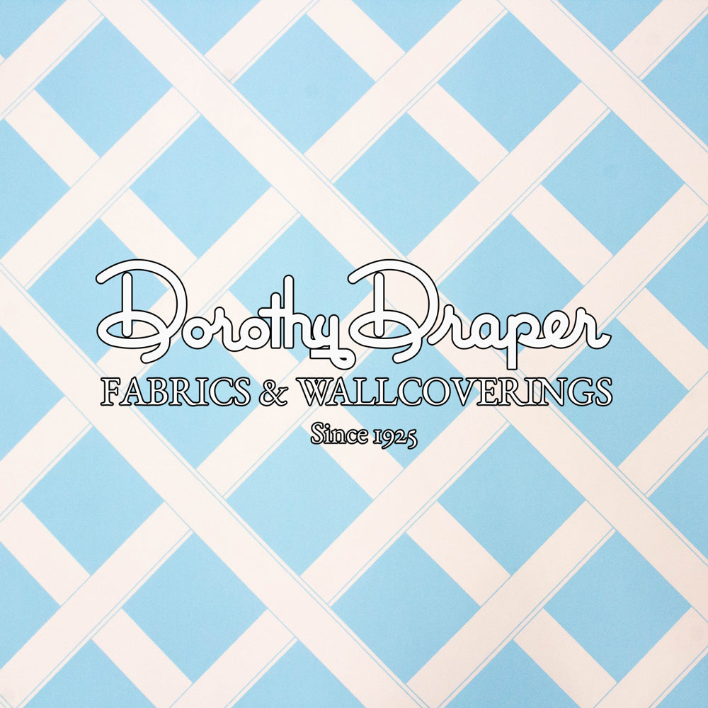 Palm Beach Trellis Aqua Wallpaper