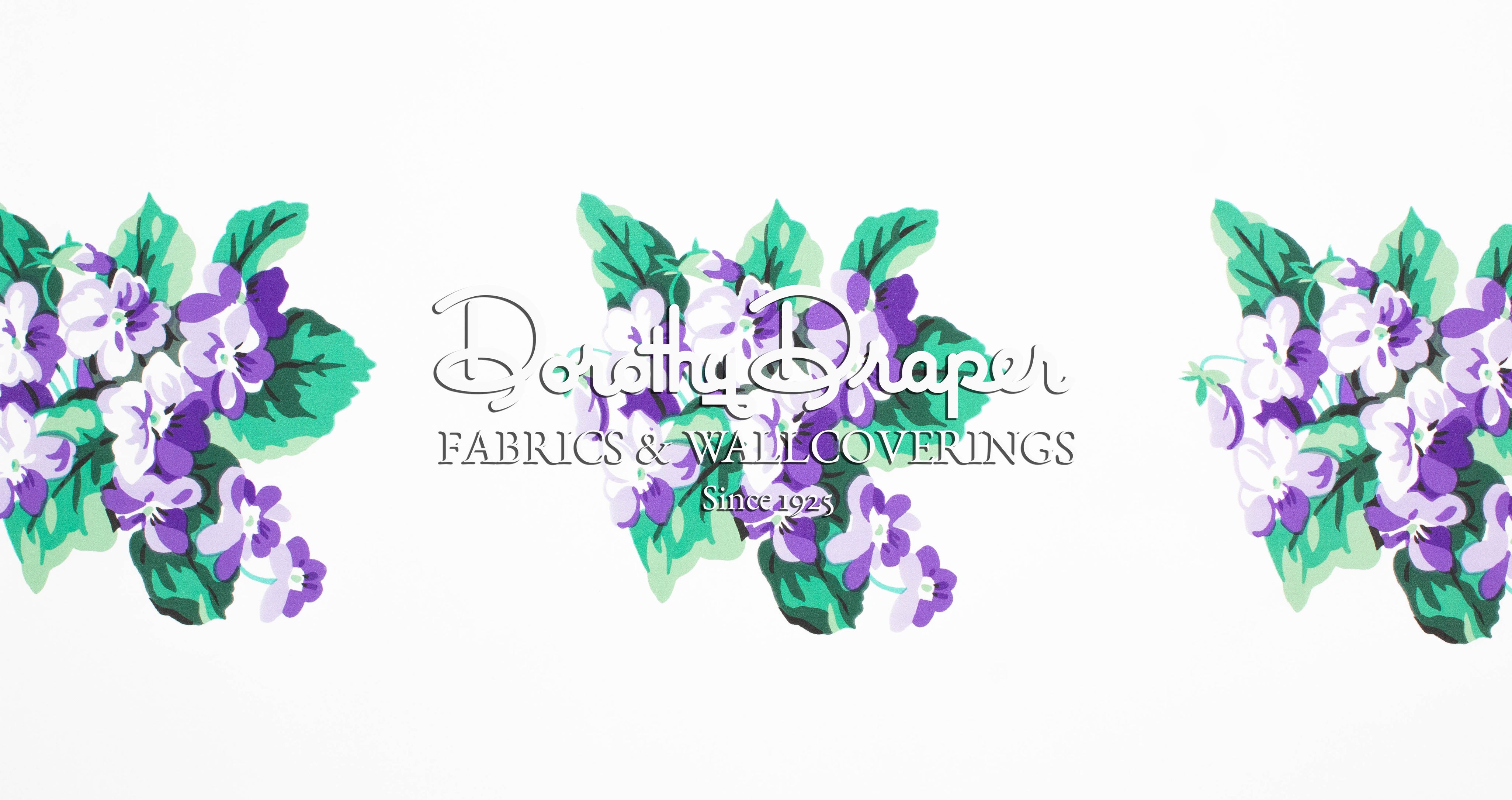 Sweet Violets Purple & White Wallpaper
