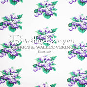 Sweet Violets Purple & White Wallpaper