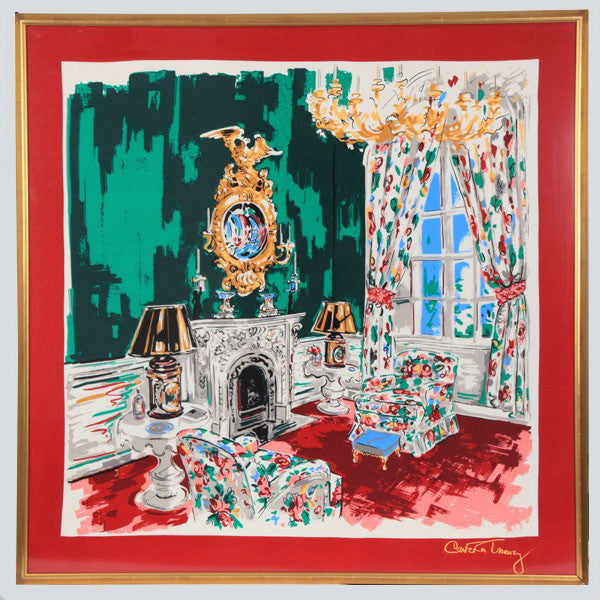 Carleton Greenbrier Writing Room Silk Scarf - Carleton Varney