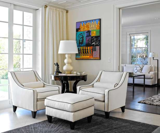 White just right for Palm Beach seaside decor, but add some color