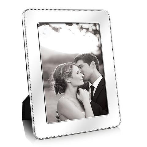 Beaded Silver Bridal Frame