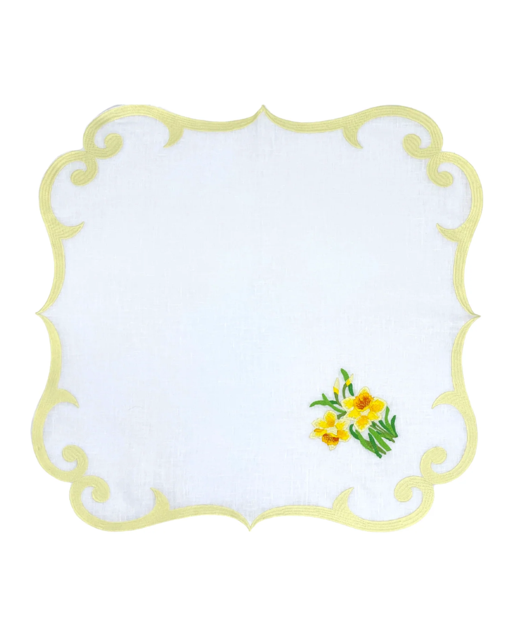 Linen Dinner Napkins (Set of Four) Yellow Daffodil