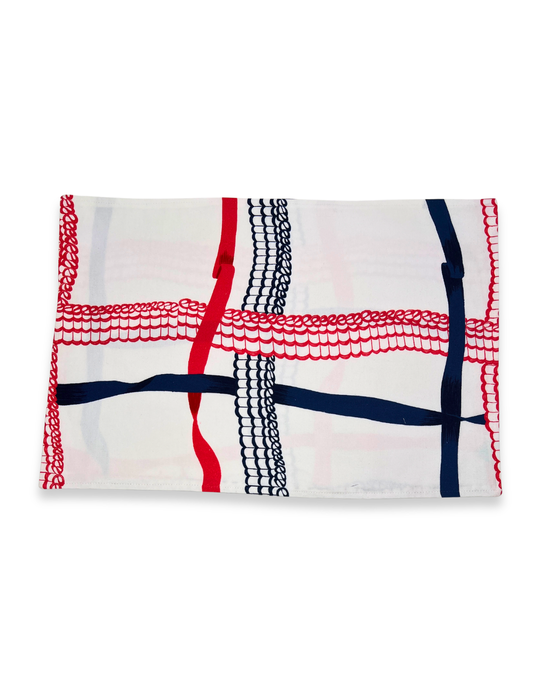 Set of Four Placemats - Nahant Ribbon Patriot Red/Blue