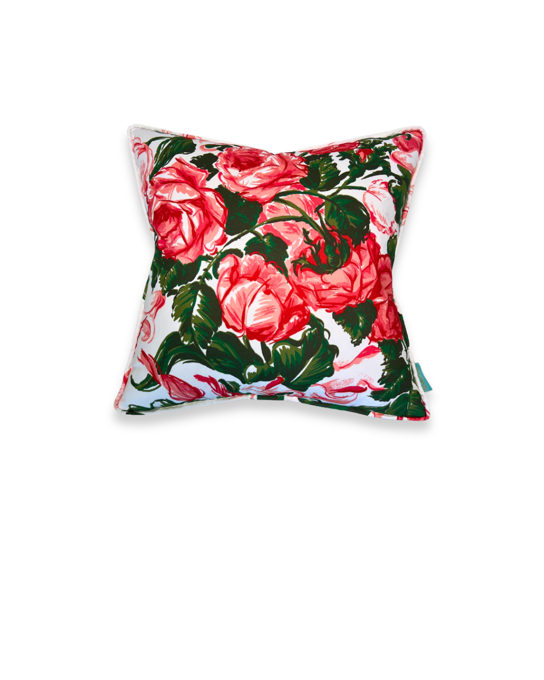 Saratoga Rose Throw Pillow - Red