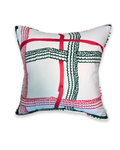 Nahant Ribbon Throw Pillow - Pink/Green