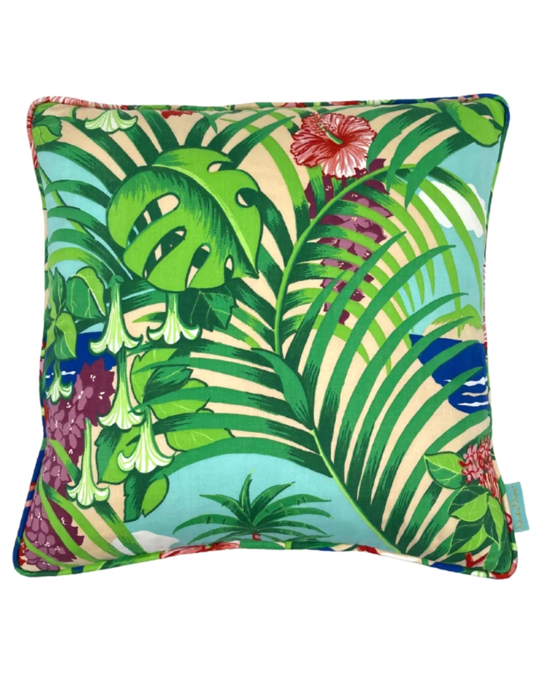 Cruzan Holiday Throw Pillow - Aqua