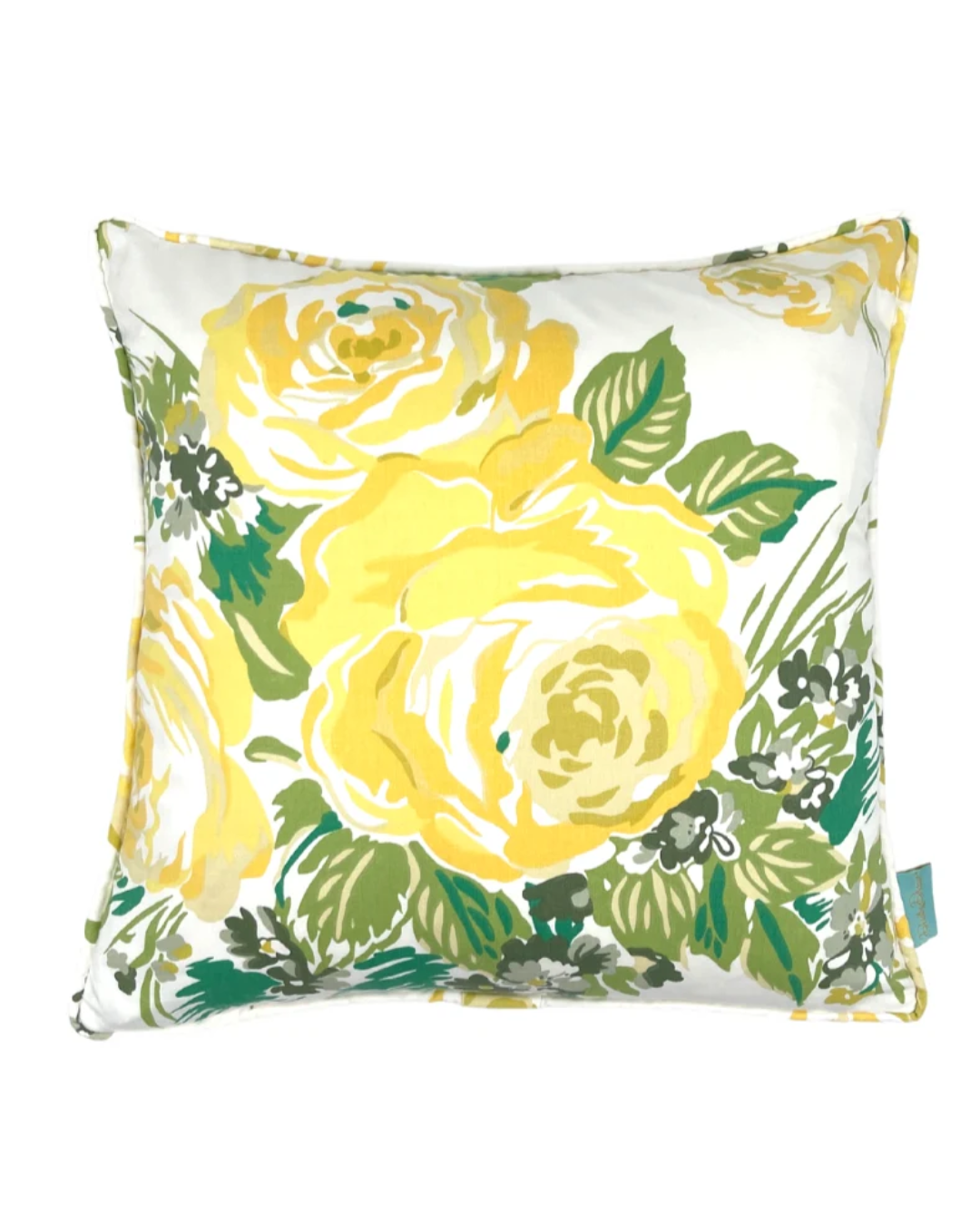Princess Grace Rose Throw Pillow - Yellow
