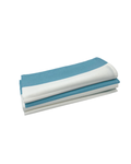 Set of Four Dinner Napkins - Draper Stripe Aqua Blue