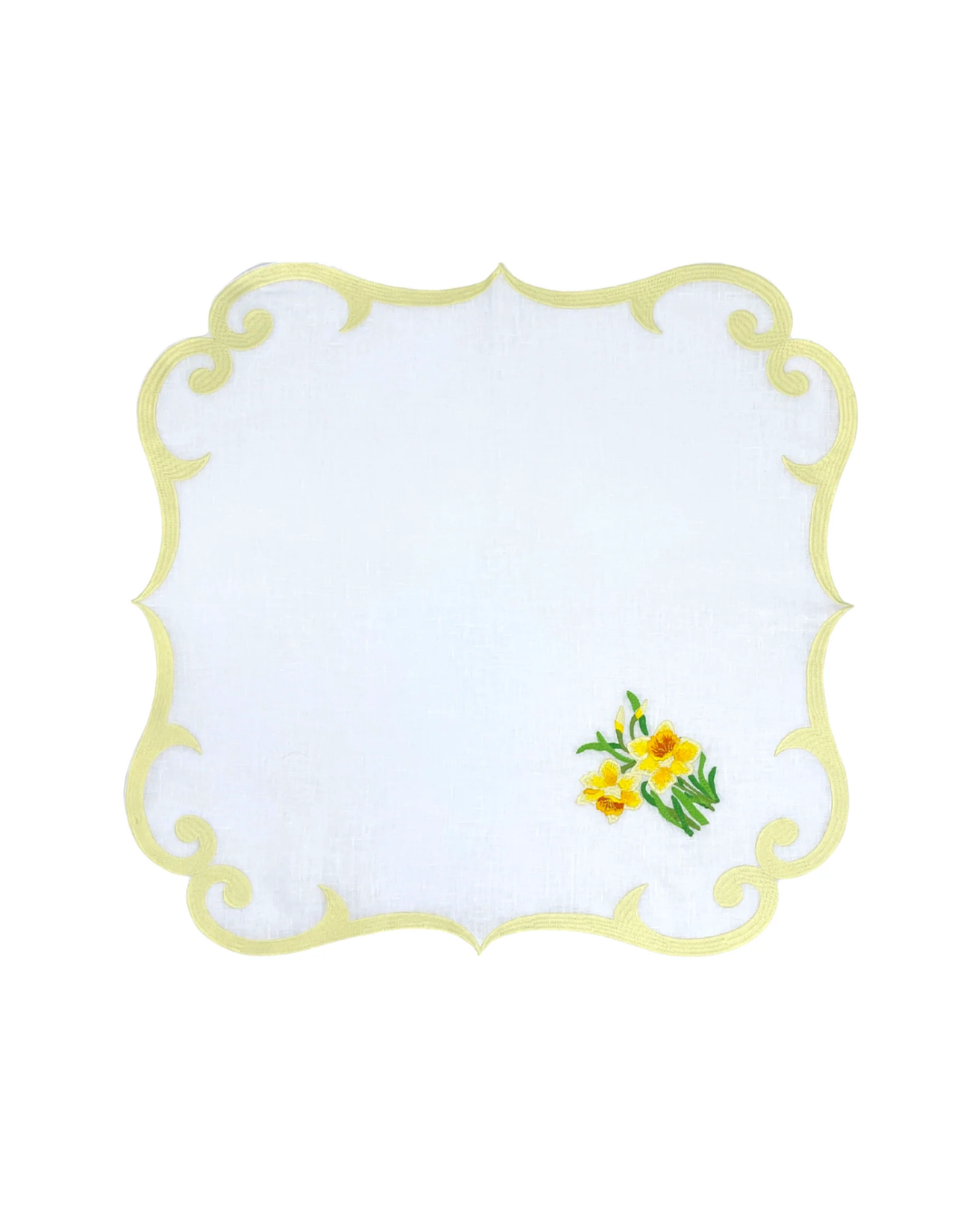 Linen Dinner Napkins (Set of Four) Yellow Daffodil