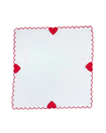 Linen Dinner Napkin (Set of four) ~ Red hearts