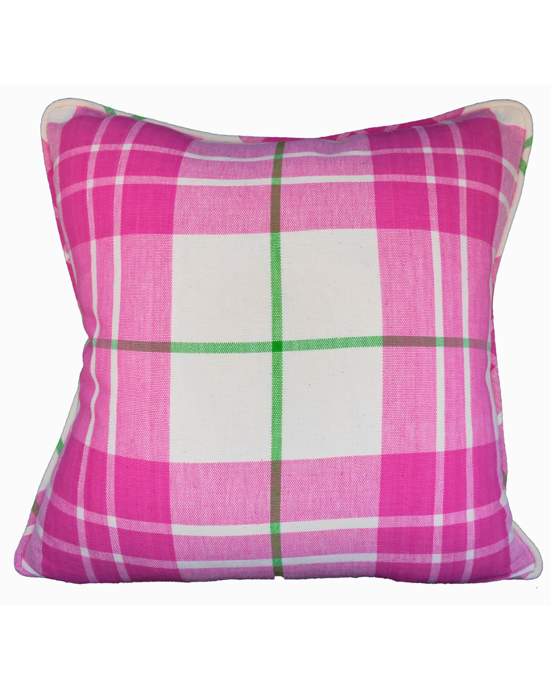 Saunders Check Throw Pillow - Pink & Green