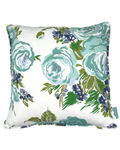 Princess Grace Rose Throw Pillow - Blue