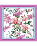 Lilacs & Peonies Silk Scarf