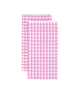 Set of Four Gingham Dinner Napkins ~ Pink