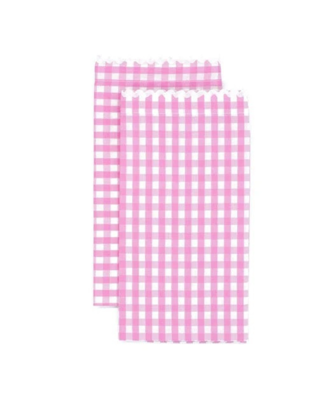 Set of Four Gingham Dinner Napkins ~ Pink